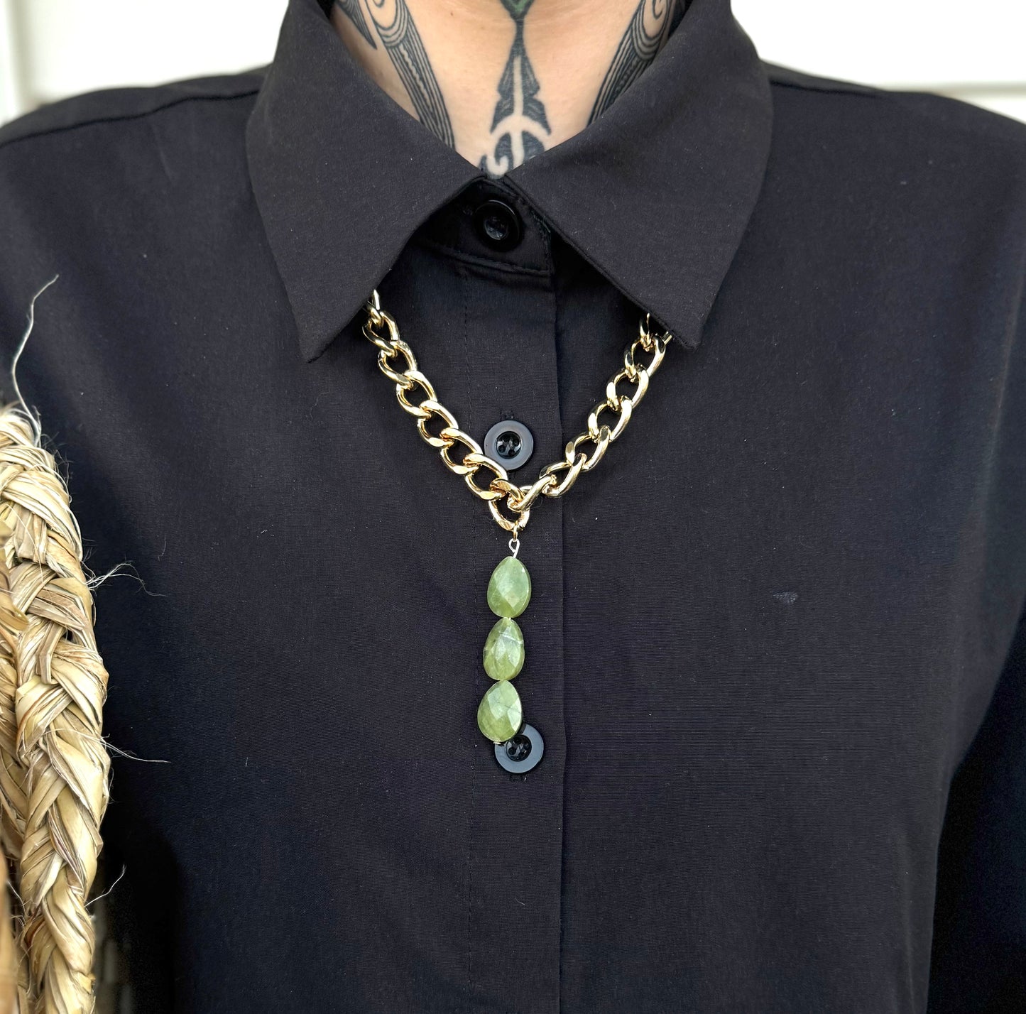 Pounamu X Chunky Chains - Mau Kakī
