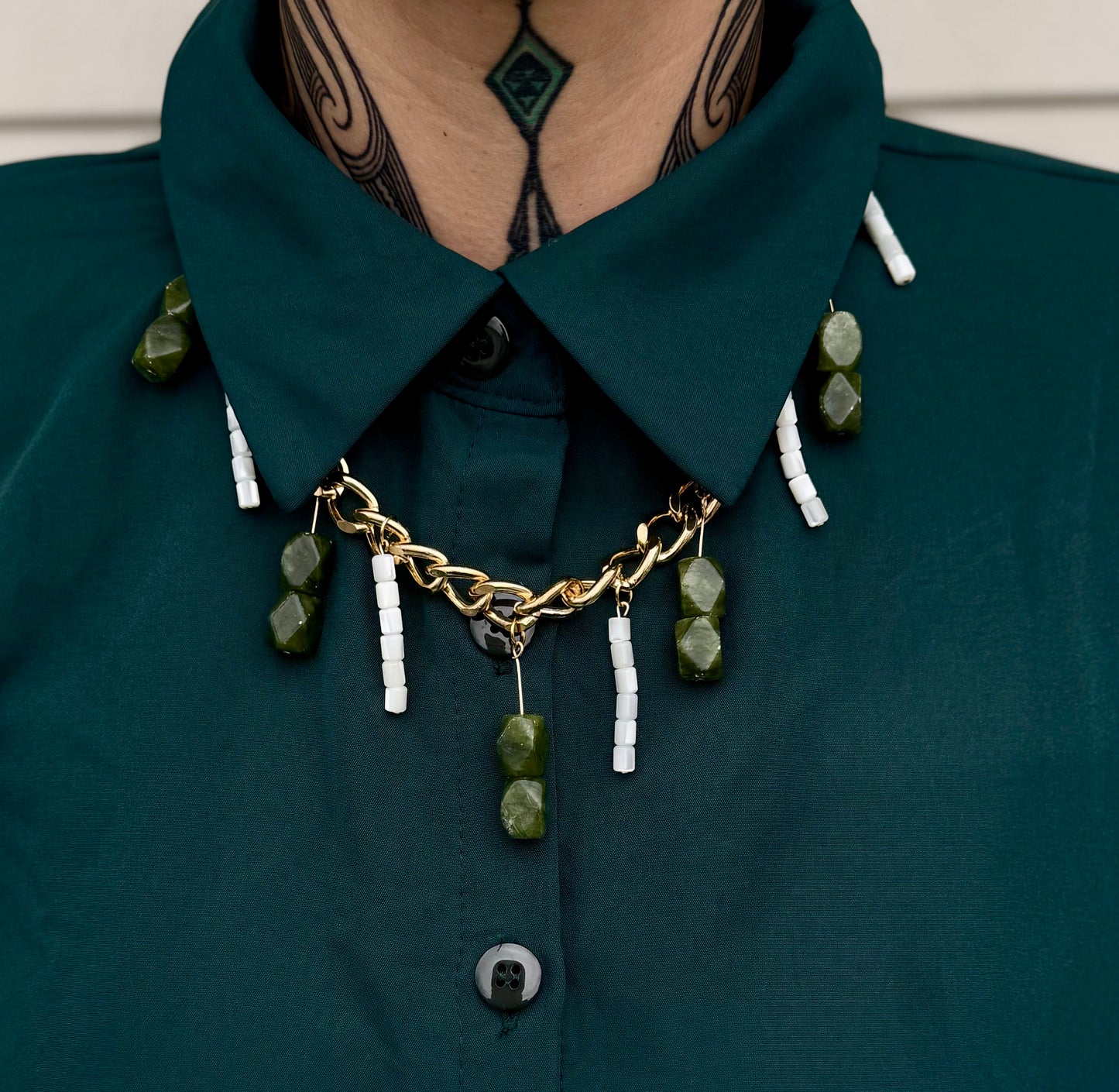 Pounamu X Chunky Chains - Mau Kakī