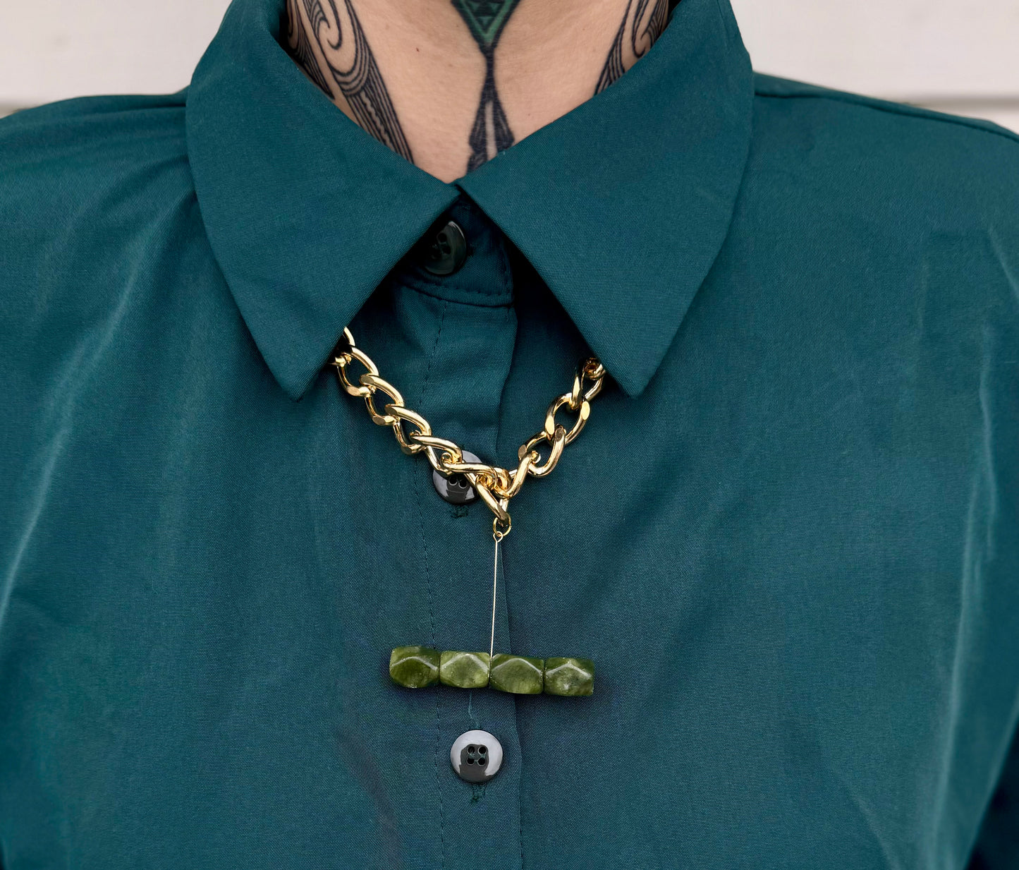 Pounamu X Chunky Chains - Mau Kakī