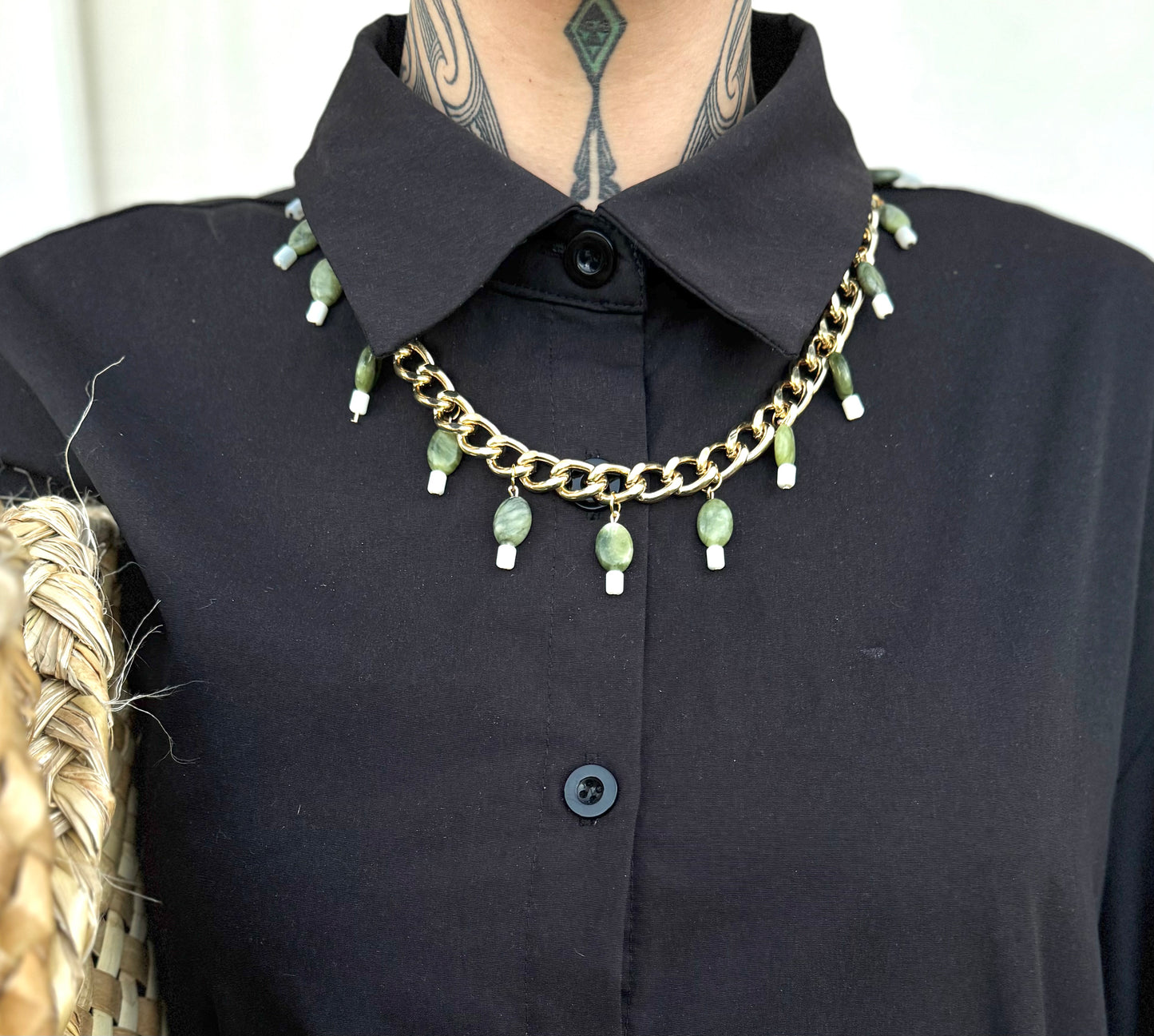 Pounamu X Chunky Chains - Mau Kakī