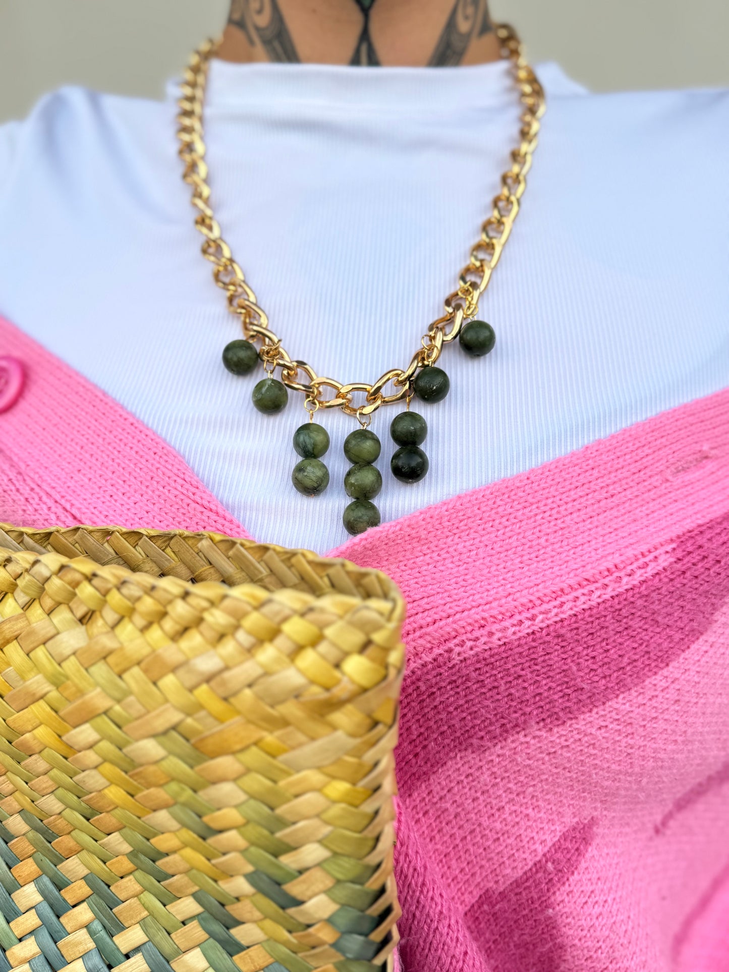 Pounamu X Chunky Chains - Mau Kakī