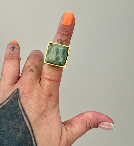 Pounamu X Kōura rīngi - Tapawhā iti