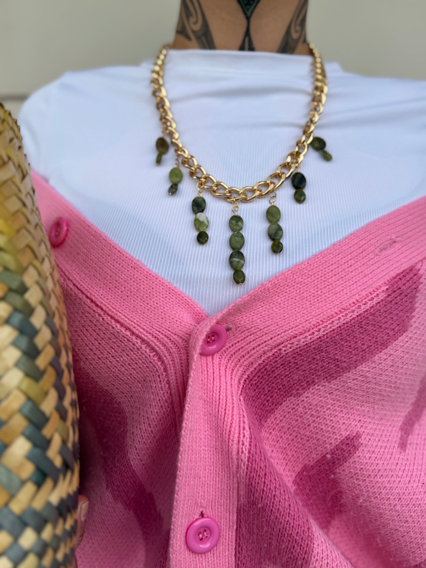 Pounamu X Chunky Chains - Mau Kakī
