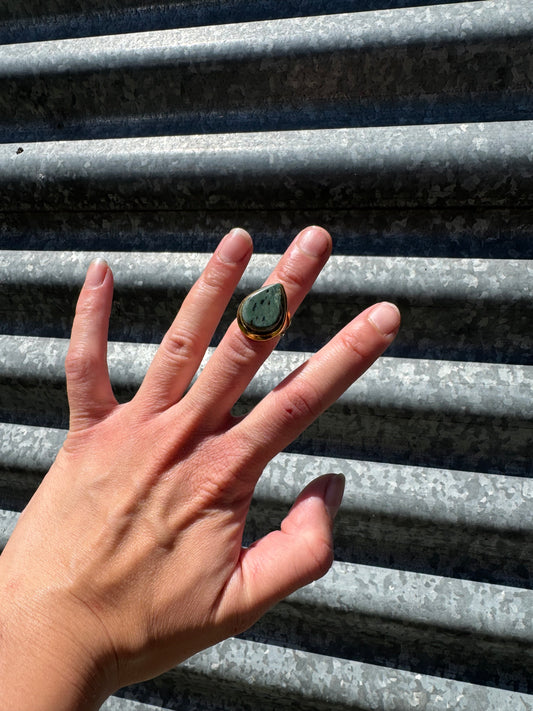 Teardrop x Pounamu rīngi