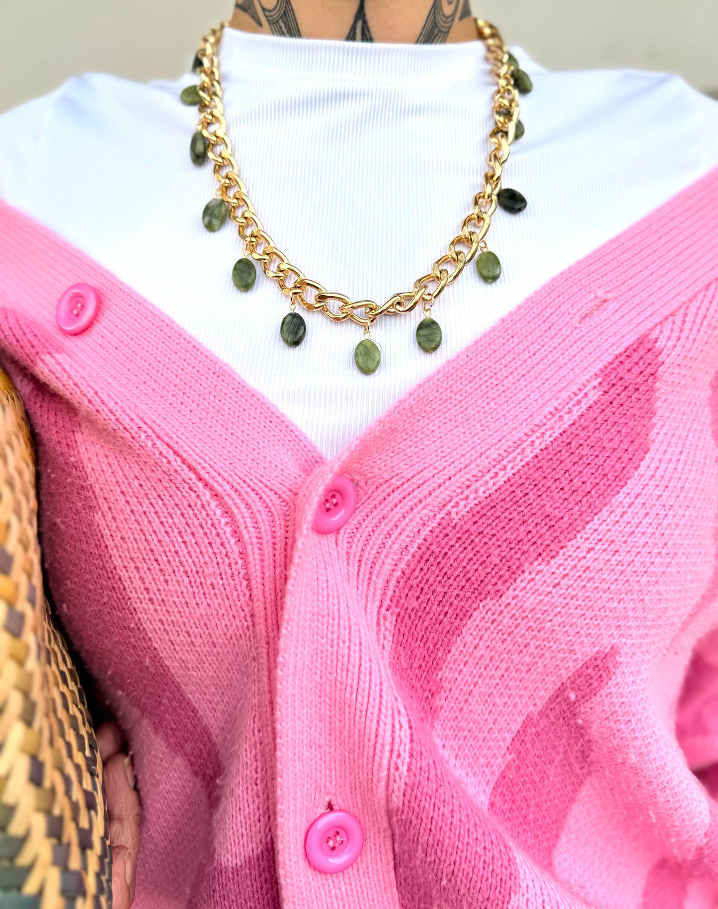 Pounamu X Chunky Chains - Mau Kakī