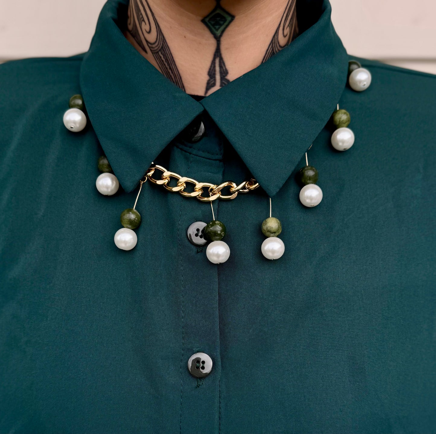 Pounamu X Chunky Chains - Mau Kakī