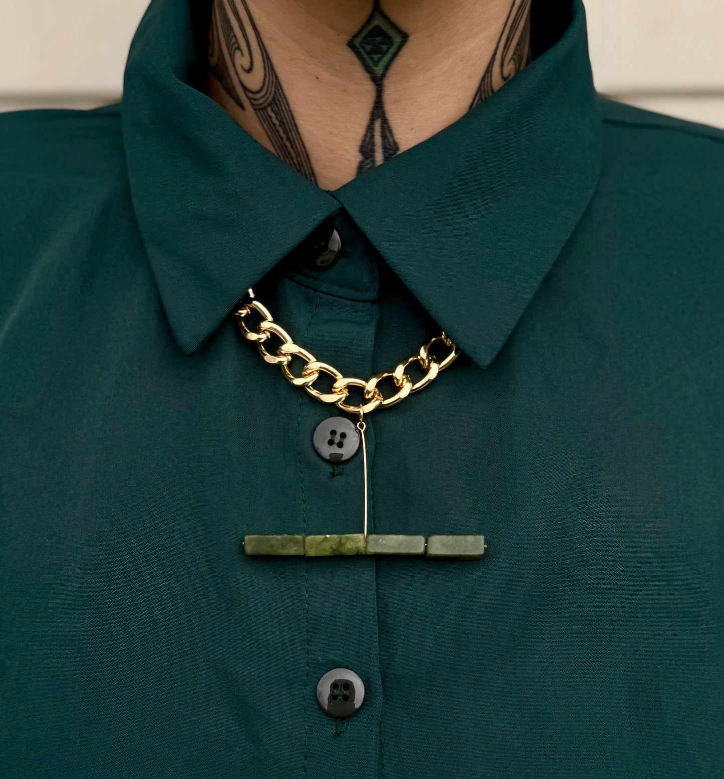Pounamu X Chunky Chains - Mau Kakī