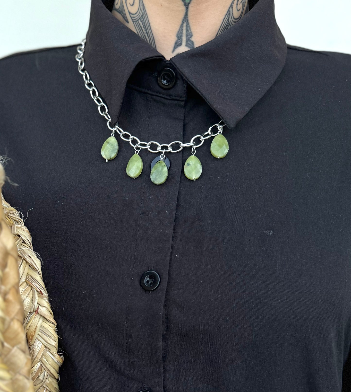 Pounamu X Chunky Chains - Mau Kakī