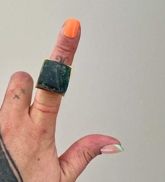 Pounamu X Kōura rīngi - Tapawhā iti